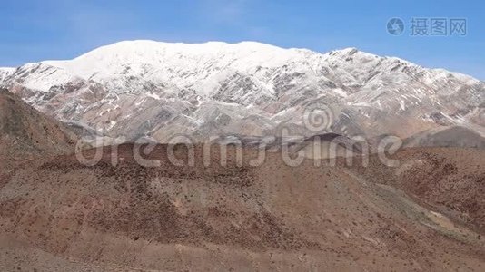 内华达山脉在雪中死亡谷国家公园视频