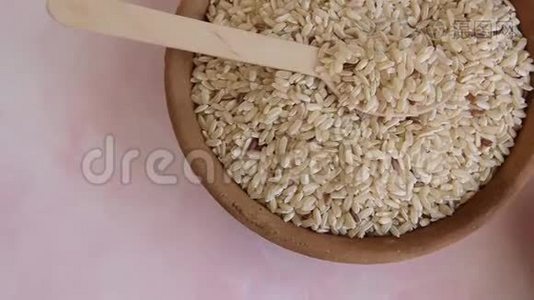 生物糙米，谷物未熟谷物成分视频