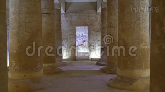 阿比多斯的塞蒂一世神庙。 Abydos以Seti I号纪念寺而闻名，该寺内有埃及国王Abydos视频