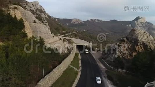 海底隧道和公路，俯视图，总平面图视频