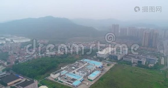 中国工业区的跨度。 中国工业区空中景观视频