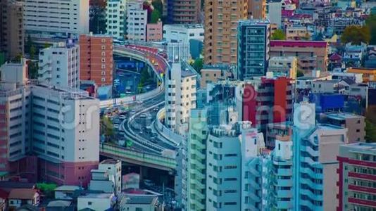 东京市区高速公路的一段时间视频
