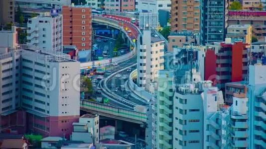 东京市区高速公路的一段时间的流逝视频