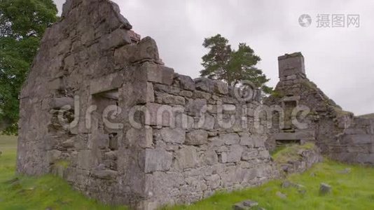 苏格兰|大不列颠高地的平房遗址视频