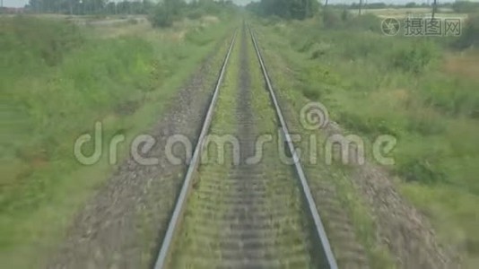 铁路系统在铁路上的运动视频