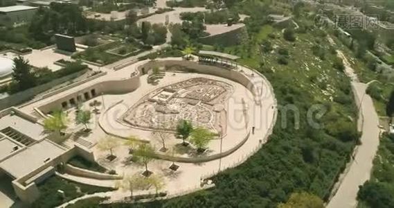 以色列国民议会政府建造耶路撒冷的空中景观视频