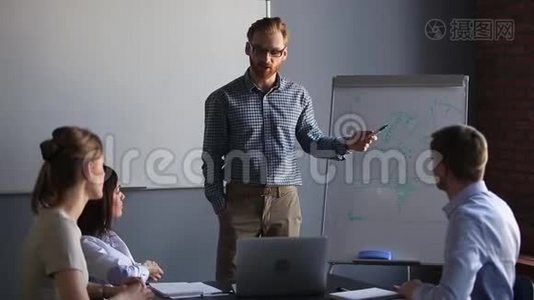 Redhead商务教练用Flipchart介绍公司员工视频