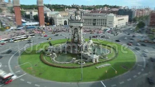 巴塞罗那的喷泉视频