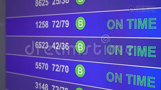 机场信息板提供罢工`信息视频
