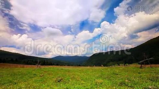 夏季山体景观，HDR.视频