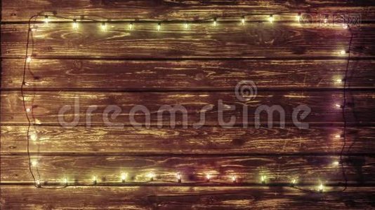 木质木板框架加兰-暖色快视频
