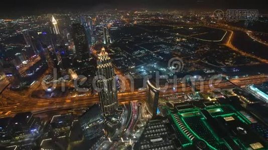 迪拜2月1日。 2019年从Burj Khalifatimeelaps视频观看视频