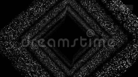 黑色高清背景下非聚焦几何形状光球的动画运动视频