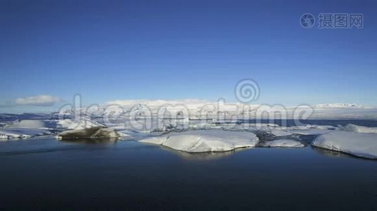 冰岛Jokulsarlon冰川湖日出电影视频