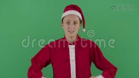 愤怒的女人圣诞老人侮辱视频