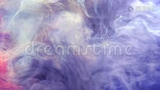 蒸汽流动魔法法术闪烁的烟雾运动视频