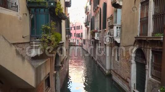 威尼斯狭窄的通道视频