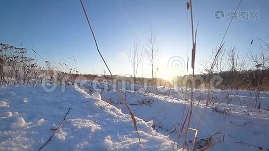 亚视乘雪背光速度慢拍摄视频