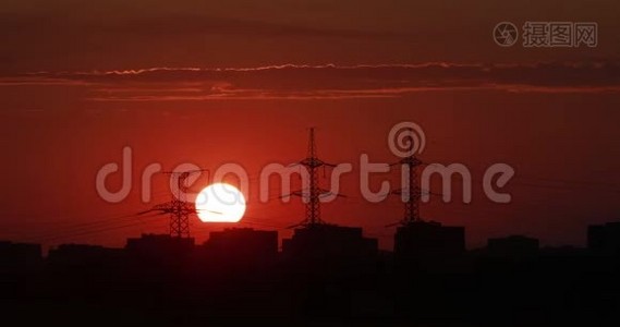 乡村夕阳红时光，长焦镜头视频