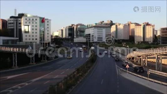 时间推移交叉交通，Kavacik在伊斯坦布尔视频