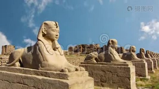 古代狮身人面像和其他神庙遗址，埃及的象征视频