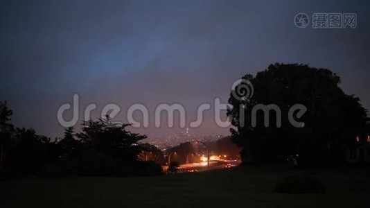 旧金山大桥，白天，夜晚，远近视频