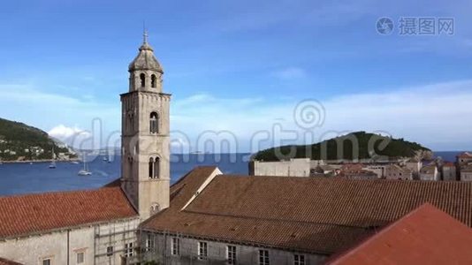 4K. Dubrovnik Old Town多米尼加修道院视频