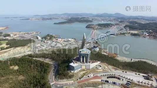 金岛塔和金岛，金岛，Jeonnam，韩国，亚洲视频