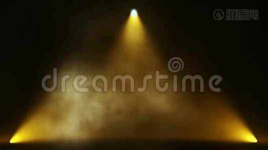 金三角舞台灯光与烟雾VJ循环运动背景视频