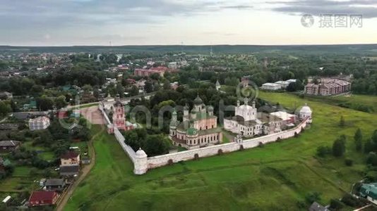 佩雷斯拉夫尔-扎莱斯基戈里茨基修道院的鸟瞰图视频