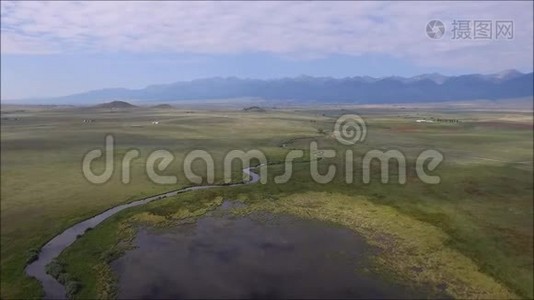 科罗拉多州农村地区的空中飞盘视频