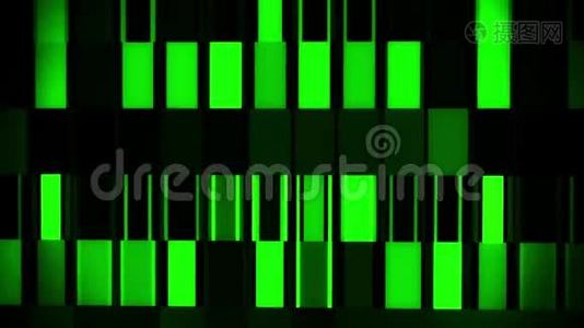 绿色数字霓虹灯线VJ循环运动背景蓝色数字霓虹灯线和方形VJ循环运动背景视频