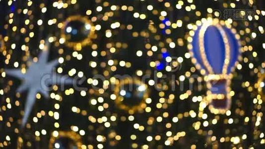 圣诞节和新年庆祝活动的小型LED照明灯具视频