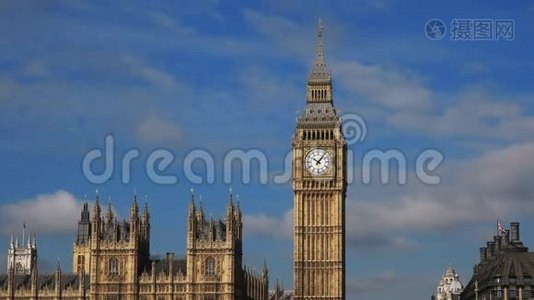 威斯敏斯特议会大厦和大本钟视频