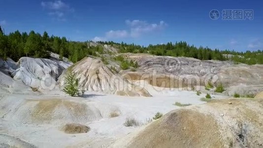 在遥远的森林里找到一个有生命的老粘土采石场视频