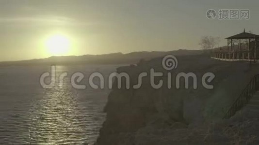 海滩上的日落。 沙姆沙伊赫。 埃及。 时间流逝视频
