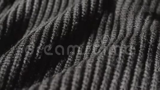 多利的黑色针织毛衣。 浅自由度。视频