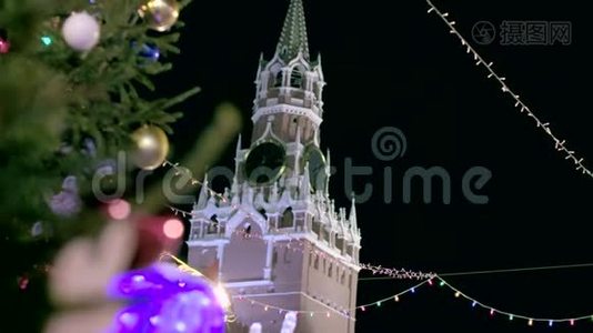 克里姆林宫和圣诞装饰视频