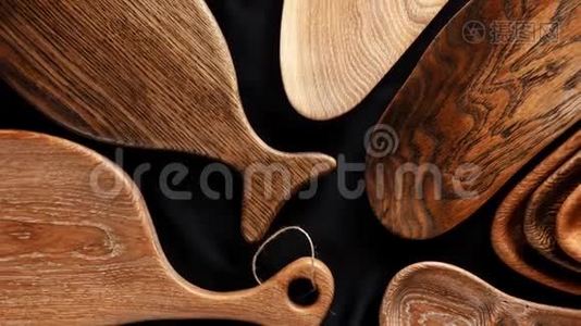 全新棕色手工木制厨具视频