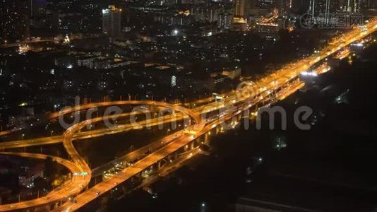 一个大夜城的车流量.. 城市风格视频