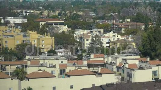 美国加州洛杉矶公寓大楼屋顶视频