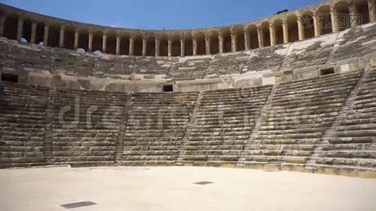 古代圆形剧场的景色视频