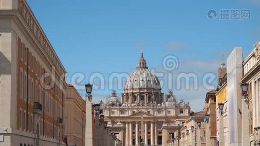 梵蒂冈城。 圣彼得`巴西利卡视频