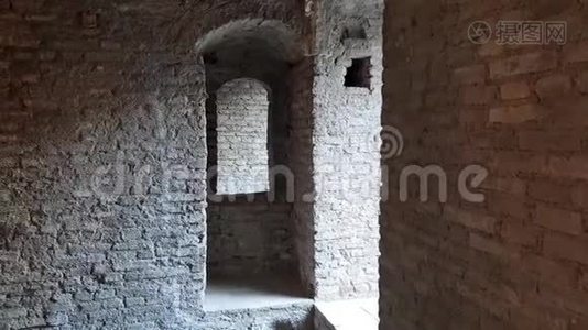 城堡内部石房.视频