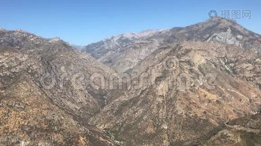 美国加利福尼亚州`峡谷和红杉国家公园的荒野景观视频