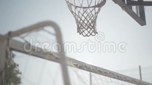 篮球篮圈特写.视频