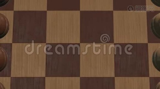 棋盘3d特写镜头动画上的绿屏新质量棋盘游戏酷酷欢乐视频4k股票镜头视频