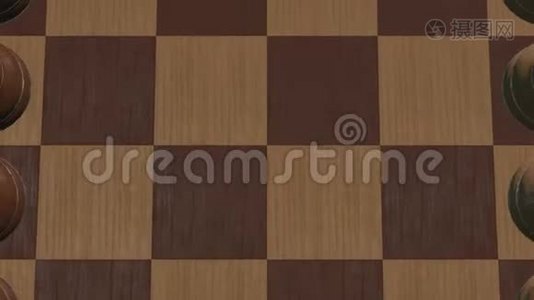 棋盘3d关闭相机动画新质量棋盘游戏酷好欢乐视频4k股票镜头视频