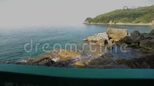 在黑山的海滩和大海，就像意大利或克罗地亚视频