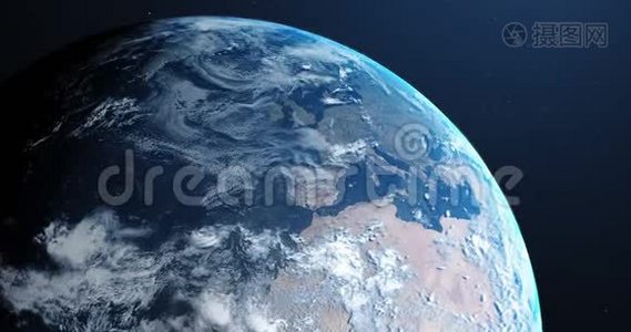 地球在太空的动画4k视频
